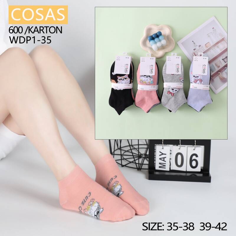 Skarpety damskie Roz 35-42, Mix kolor Paczka 40 szt